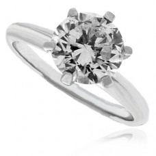 Platinum Solitaire HSi1 Diamond Ring