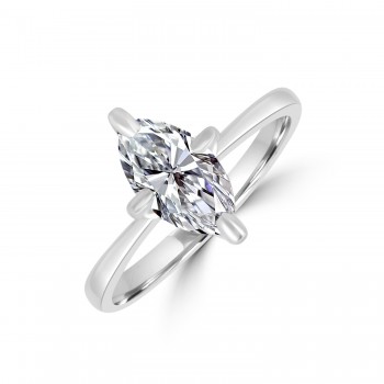 Platinum Marquise DSi2 Solitaire 1.04ct Diamond Ring