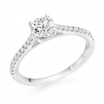 Platinum Solitaire DSi1 Diamond Ring