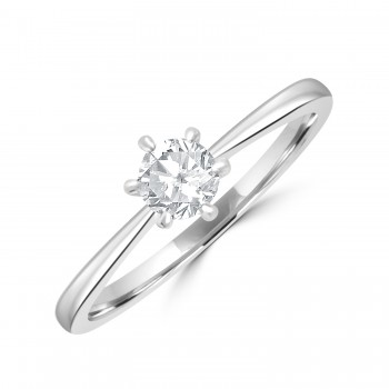 Platinum Solitaire DSi1 Diamond Ring