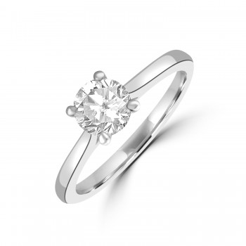 Platinum Solitaire DVS2 Diamond Ring