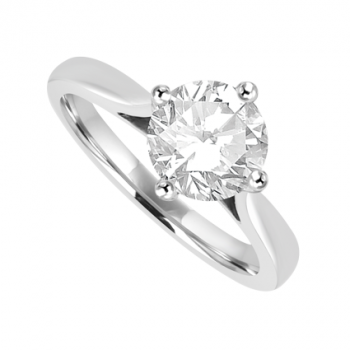 Platinum Solitaire GVS2 Diamond Compass ring