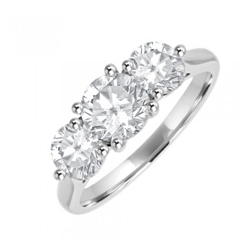 Platinum Three-stone 2.00ct Diamond Engagement Ring