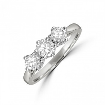 Platinum Three-stone .75ct Diamond Vintage Ring