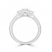 Platinum Three-stone DSi1 Oval & Brilliant Diamond Ring
