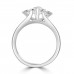 Platinum Three-stone DSi1 Marquise and Trillion Diamond Ring