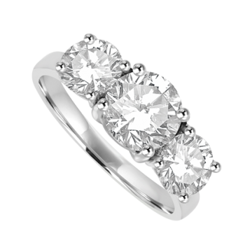 Platinum Three-stone DSi2 Diamond Ring Platinum Three-stone DSi2 Diamond Ring