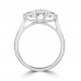 Platinum Oval FSi2 Diamond and Brilliant Three-stone ring