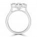Platinum 2x2 Diamond Cluster ring
