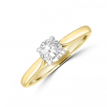 18ct Gold Solitaire .50ct Diamond Ring