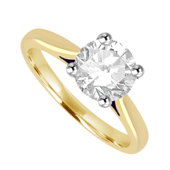 18ct Gold and Platinum Solitaire ESi1 Diamond ring 18ct Gold and Platinum Solitaire ESi1 Diamond ring