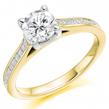 18ct Gold Platinum Solitaire DSi2 Diamond Princess ring 18ct Gold Platinum Solitaire DSi2 Diamond Princess ring