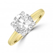 18ct Gold Platinum Solitaire 1.90ct Diamond ring