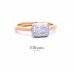 18ct Gold Platinum Radiant Diamond Signature Solitaire ring