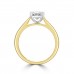 18ct Gold Platinum Solitaire Oval ESi2 Diamond ring