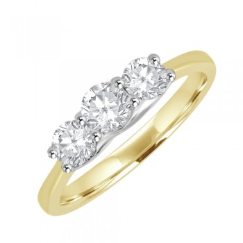 18ct Gold Three-stone Diamond Engagement Ring