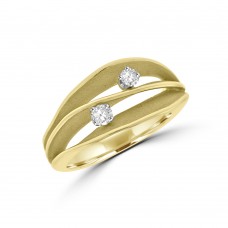 18ct Yellow Gold Diamond Cammilli Wave Ring