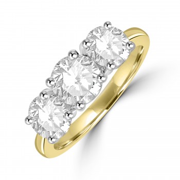 18ct Yellow Gold Three Stone Diamond Ring