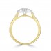 18ct Gold Emerald cut Diamond Double Halo Ring 18ct Gold Emerald cut Diamond Double Halo Ring