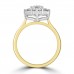 18ct Gold Daisy 1.52ct Diamond Cluster Wedd fit Ring