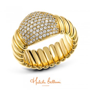 18ct Gold Diamond Tresore Stretch Ring