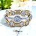 18ct Yellow Gold Platinum Diamond Bubble Eternity ring