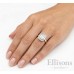 18ct Gold Platinum Emerald cut Diamond Baguette Halo ring 18ct Gold Platinum Emerald cut Diamond Baguette Halo ring