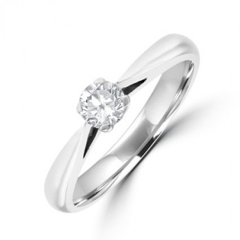 18ct White Gold Diamond Solitaire Ring