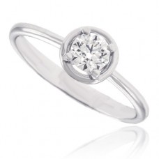18ct White Solitaire Diamond Bertani Ring
