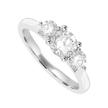 18ct White Gold 3-Stone Diamond Ring