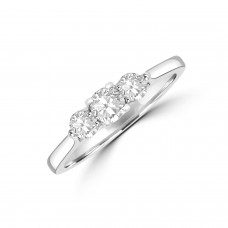 18ct white gold diamond Three-stone ring