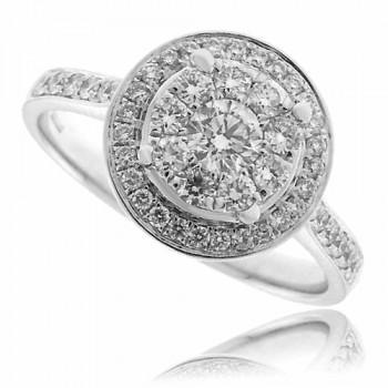 18ct White Gold Diamond Mirage Ring