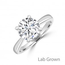 Platinum Solitaire EVVS2 Lab-Grown Diamond ring