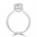 Platinum Lab-Grown EVS1 Diamond Solitaire Hidden Halo ring Platinum Lab-Grown EVS1 Diamond Solitaire Hidden Halo ring