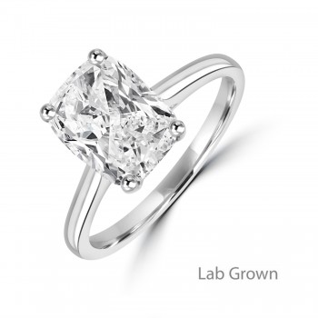 Platinum Solitaire Cushion Lab Grown Diamond ring Platinum Solitaire Cushion Lab Grown Diamond ring
