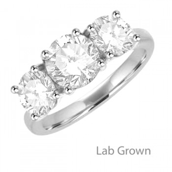 Platinum Lab Grown DVVS Diamond Trilogy ring Platinum Lab Grown DVVS Diamond Trilogy ring