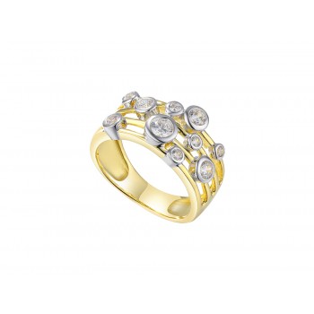 9ct Yellow gold Lab Grown Bubble Ring
