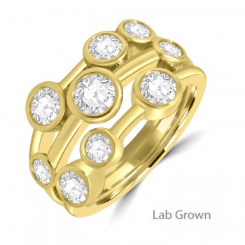 9ct Gold Lab Grown Diamond Bubble Eternity ring