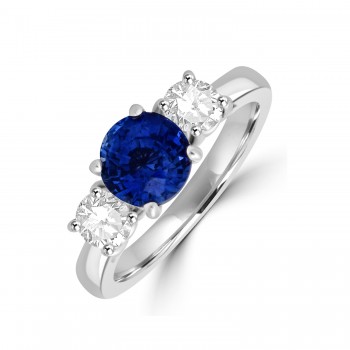 Platinum Sapphire and DVS1 Diamond Trilogy ring