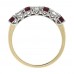 18ct Gold Platinum Ruby and Diamond Gemma Eternity ring