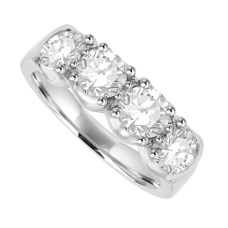 Platinum 4-stone Diamond Eternity Ring