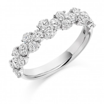 Platinum 20-Stone Diamond Eternity Ring
