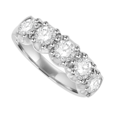 Platinum 5-stone 1.50ct Diamond Loop Eternity Ring