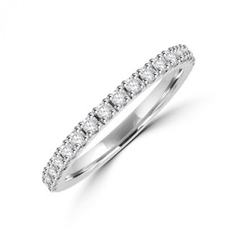 Platinum Diamond Castle set Eternity ring
