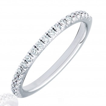 Platinum Diamond French Pave Eternity Ring