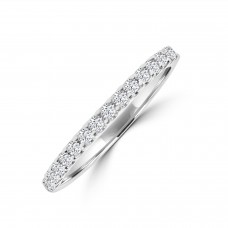 Platinum .33ct Diamond U-Hoop Eternity Ring