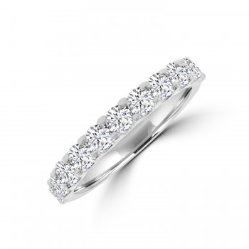 Platinum 11-stone Diamond Cog set Eternity Ring