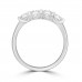 Platinum 4-stone .80ct Diamond V-claw Eternity ring