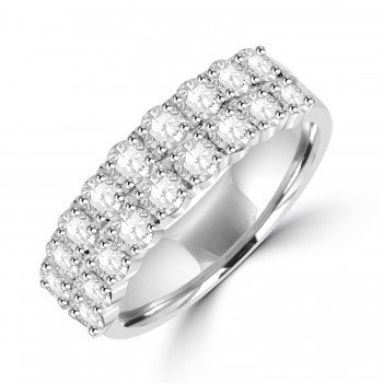 Platinum Double row Diamond Eternity ring