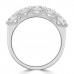 Platinum Five-stone Diamond V-claw Eternity ring